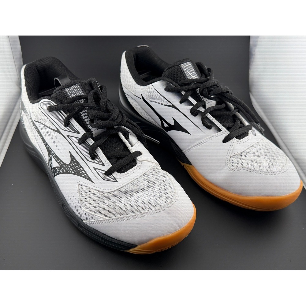 Mizuno Cyclone Speed 5 Women's White & Black Indoor Court / Volleyball Shoes